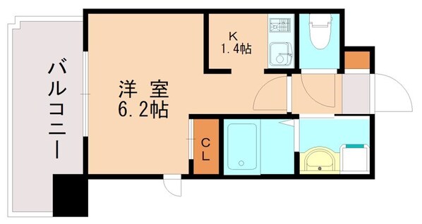 箱崎宮前駅 徒歩15分 4階の物件間取画像